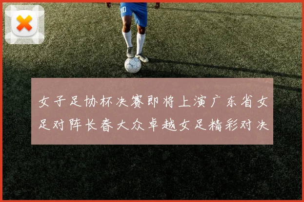 女子足协杯决赛即将上演广东省女足对阵长春大众卓越女足精彩对决在12月24日19点开启